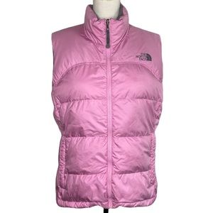 The North Face 700 Goose Down Full Zip Pink Puffer Vest